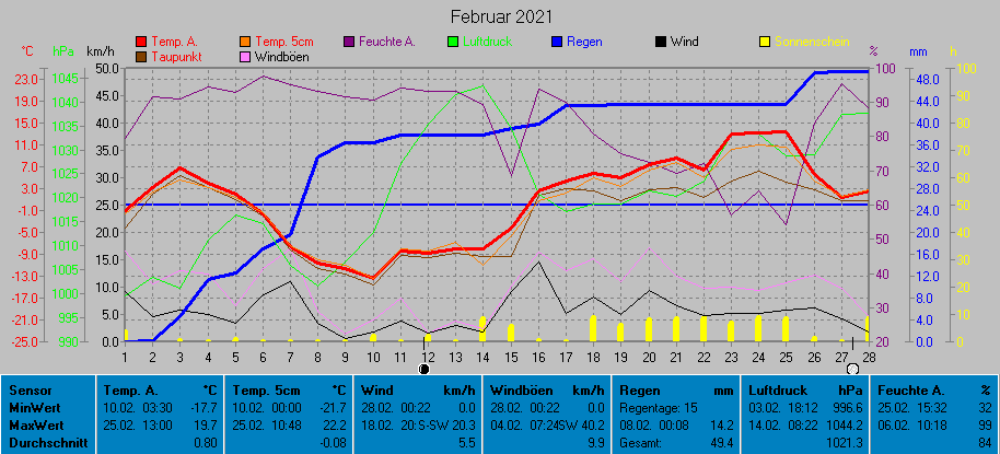 Grafik Monat Februar 2021